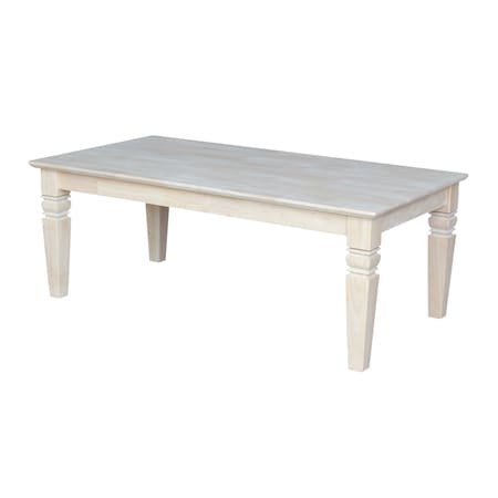 International Concepts Rectangle Java Coffee Table, 48 W, 26 L, 18 in H, Wood, Unfinished OT-60C